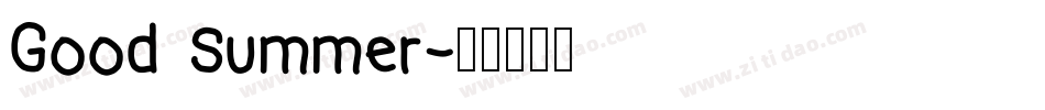 Good Summer字体转换